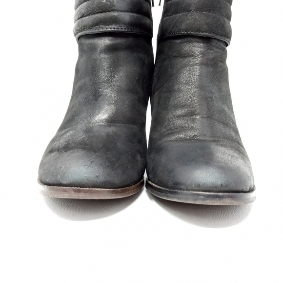 Diba Women's Size 6.5M Black Leather Double Zip Ankle Booties - Picture 9 of 15